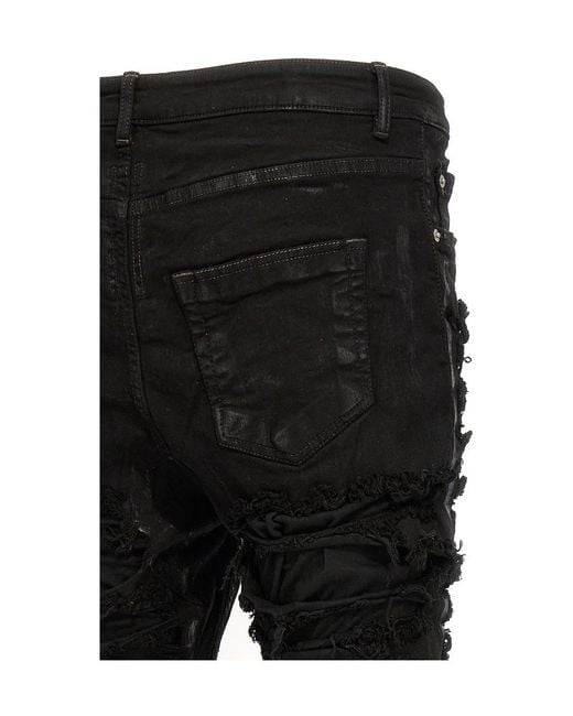 Rick Owens Black Luxor Detroit Low-Rise Skinny Jeans for men