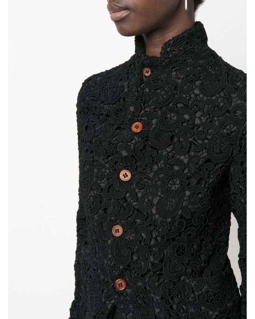 Comme des Garçons Black Long-Sleeved Button Casual Jacket