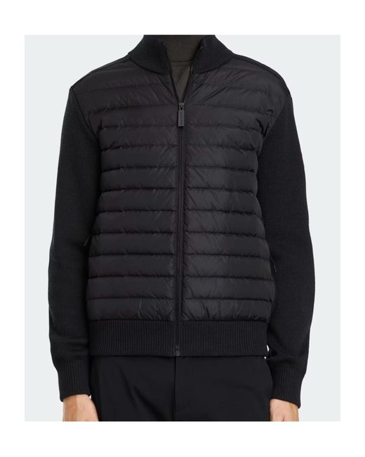 Canada Goose Blue Hybridge Padded Panel Knit Jacket for men