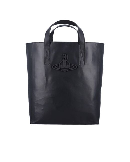 Vivienne Westwood Blue Sarah Medium Tote Bag