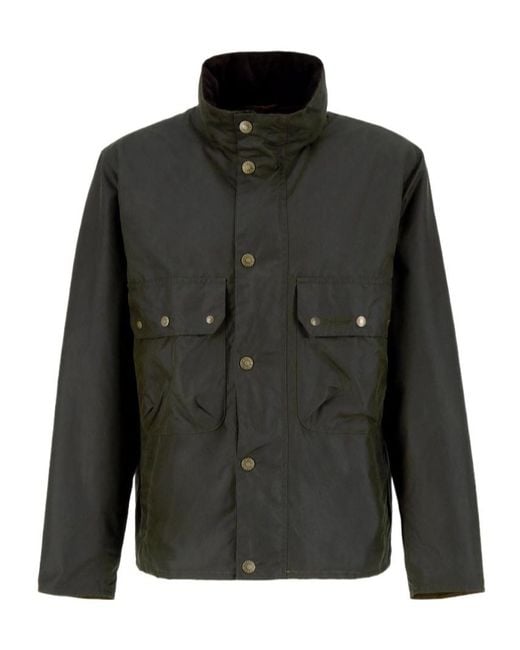 Barbour Black Field Snap-Front Jacket for men