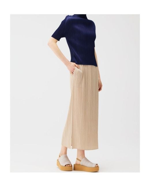 Pleats Please Issey Miyake Natural Pleats Please Issey Miyake Pleated Maxi Skirt