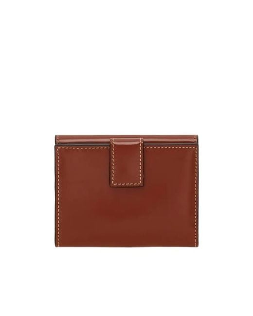 Ferragamo Brown Gancini Compact Wallet