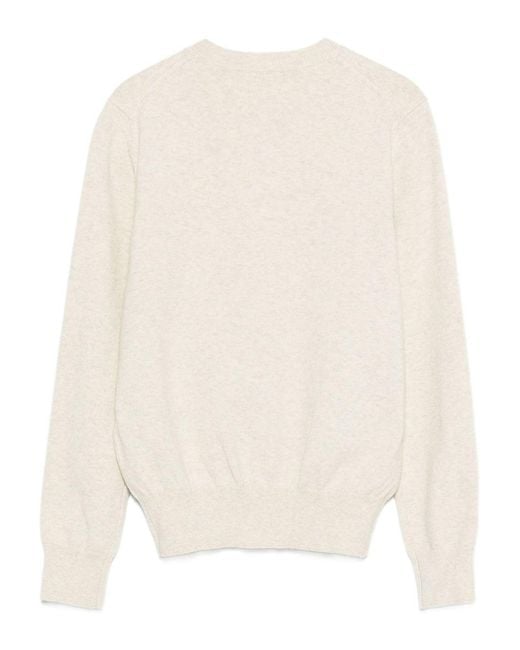 Isabel Marant White Isabel Marant Étoile Logo-Embroidered Knitted Cardigan