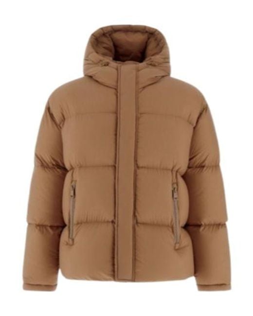 Herno Brown Quilted Down Jacket for men