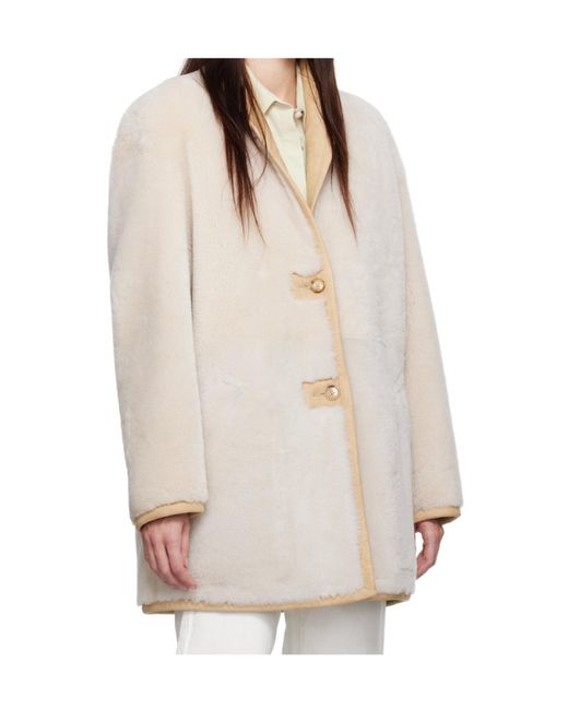 Calvin Klein White Long-Sleeved Coat