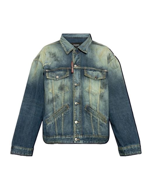 DSquared² Blue Long Sleeved Denim Jacket for men