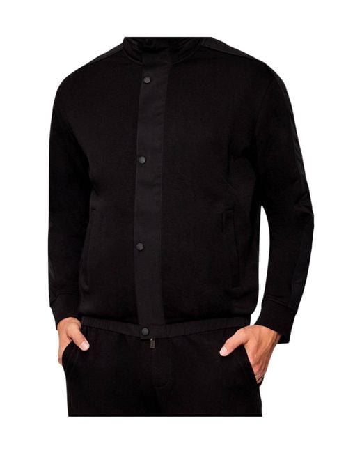 ARMANI EXCHANGE Black Long-Sleeve Sweatshirt for men