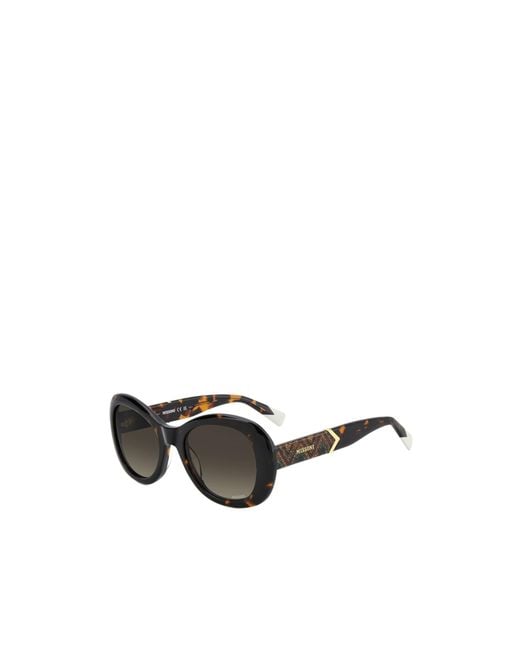 Missoni Metallic Oval Frame Sunglasses
