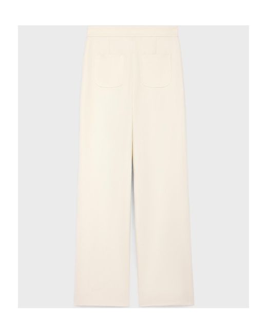 Céline White Triomphe Pants