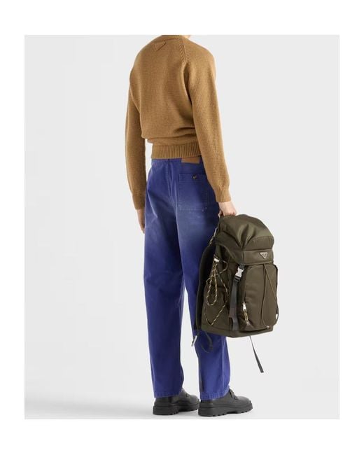 Prada Brown Long-Sleeved Crewneck Jumper for men