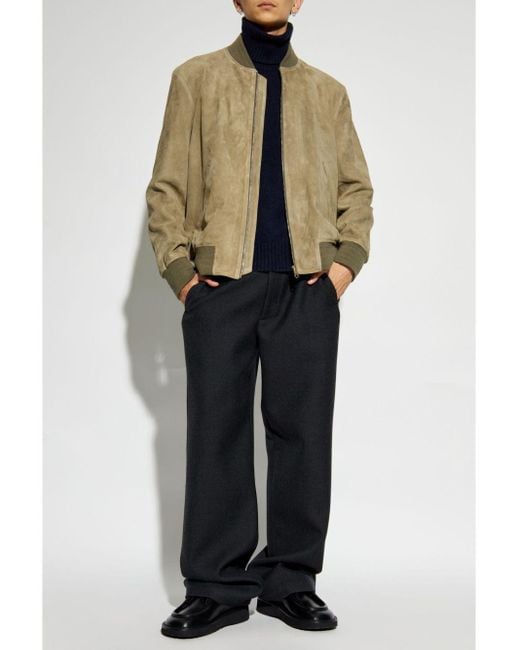 Paul Smith Natural Zip-Up Long-Sleeved Bomber Jacket for men