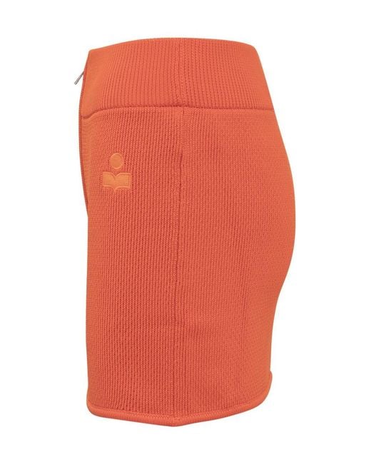 Isabel Marant Orange Isabel Marant Étoile Olgane Zipped Mini Skirt