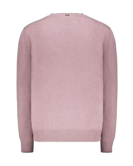Herno Pink Crew-Neck Sweater for men