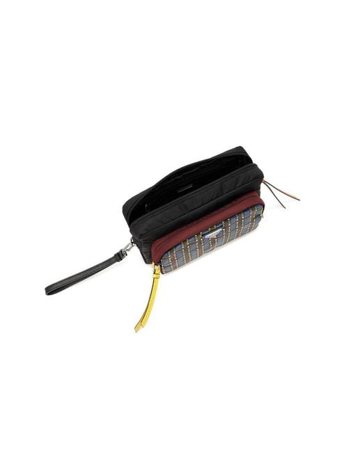 Prada Black Logo Zipper Clutch for men