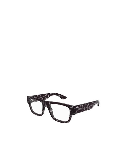 McQueen White Eyewear Square Frame Glasses for men