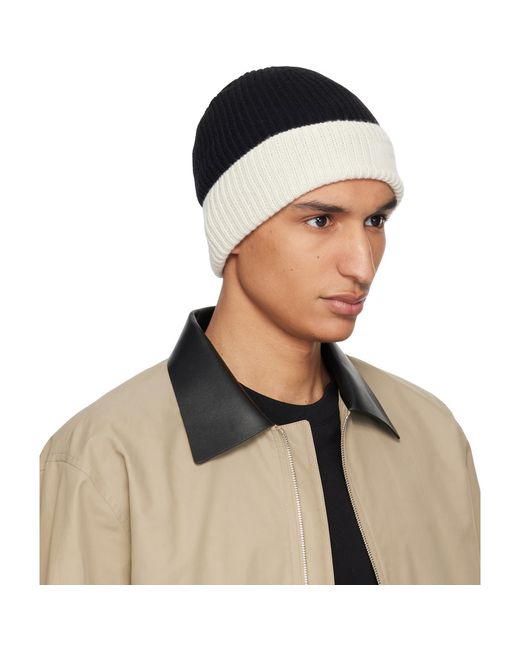 Givenchy Black Bicolor Beanie for men