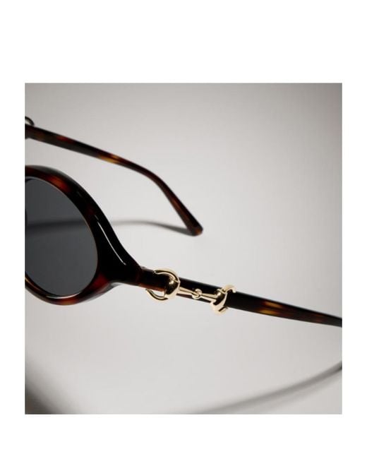 Gucci White Oval-Frame Sunglasses