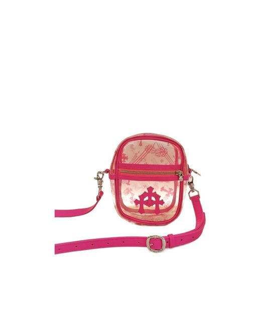Chrome Hearts Pink Zipper Shoulder Bag for men
