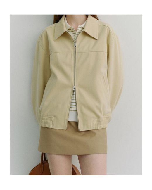 DUNST Natural Long-Sleeve Bomber Jacket for men