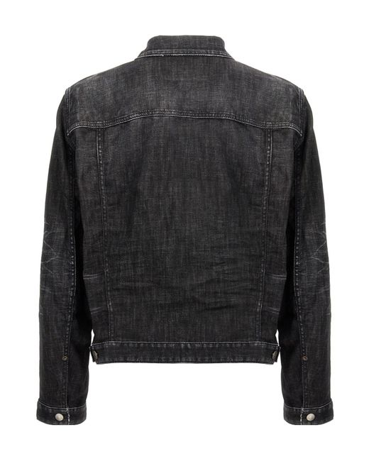 DSquared² Black Distressed Denim Jacket