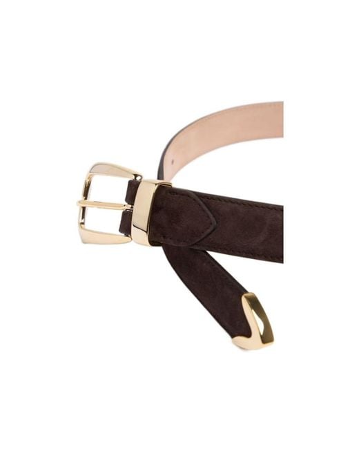 Khaite Brown Benny Suede Belt