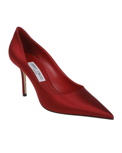 Jimmy Choo Red Pointed-Toe High Heels