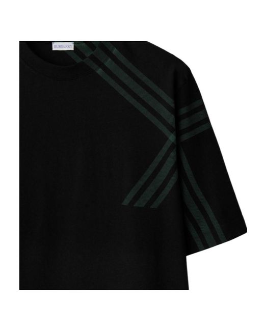 Burberry Black Short-Sleeve Cotton T-Shirt for men