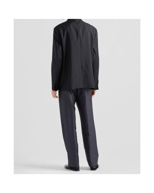 Prada Black Double-Breasted Blazer for men