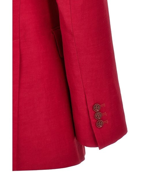 P.A.R.O.S.H. Red Double-Breasted Blazer