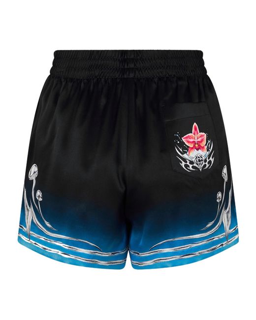 Casablanca Blue Elastic Waist Shorts