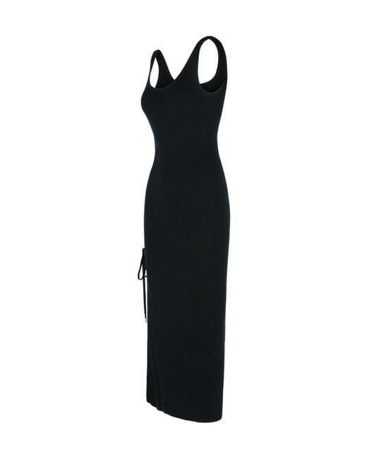 MICHAEL Michael Kors Black Stretch Ruched Tank Dress