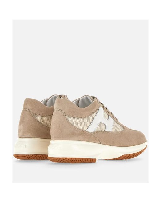 Hogan White Interactive Lace-Up Sneakers