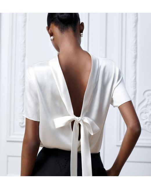 Dior White Blouse With Rear Tie