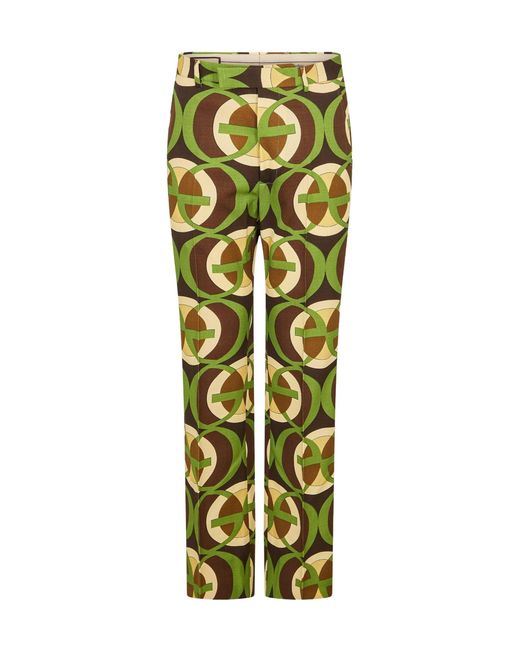 Gucci Green Versatile Loose-Fitting Trousers for men