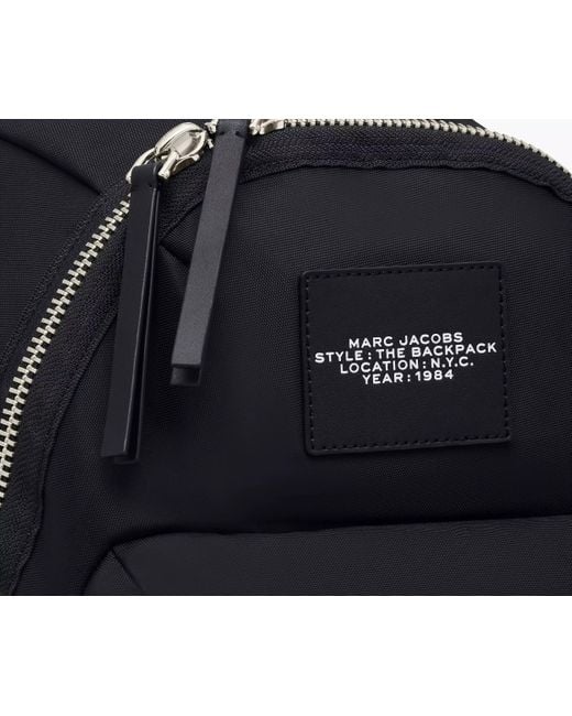 Marc Jacobs Black The Biker Logo-Patch Zipped Large Backpack