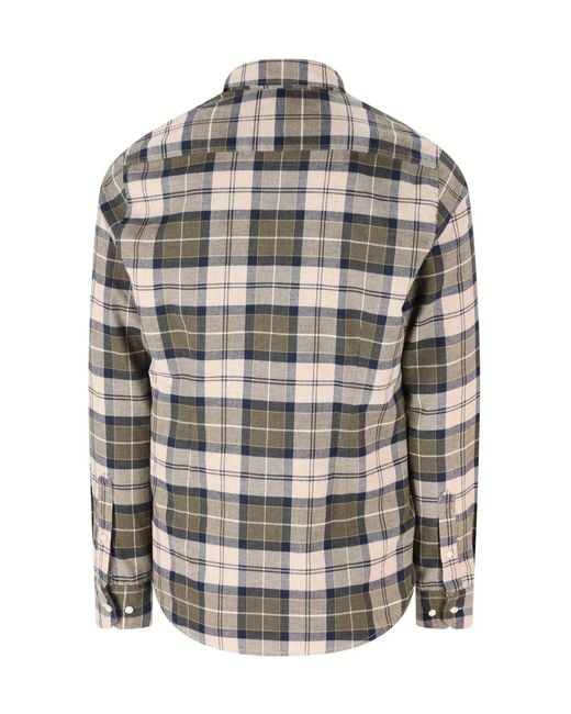 Barbour Gray Fortrose Tailored Long-Sleeved Shirt for men