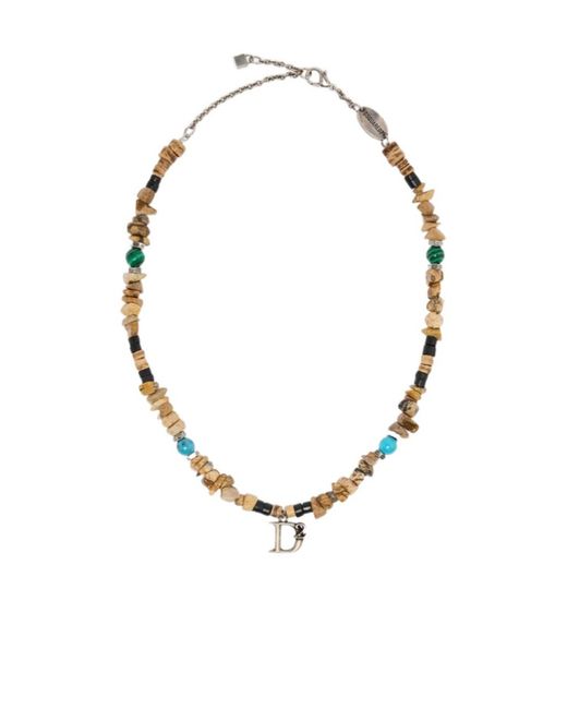 DSquared² Metallic Logo Detail Summer Vintage Necklace for men
