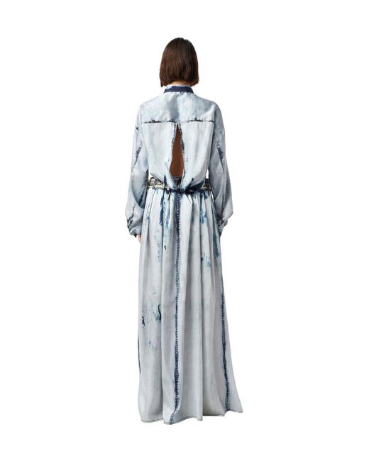 DIESEL Blue D-Suki Cut-Out Maxi Dress