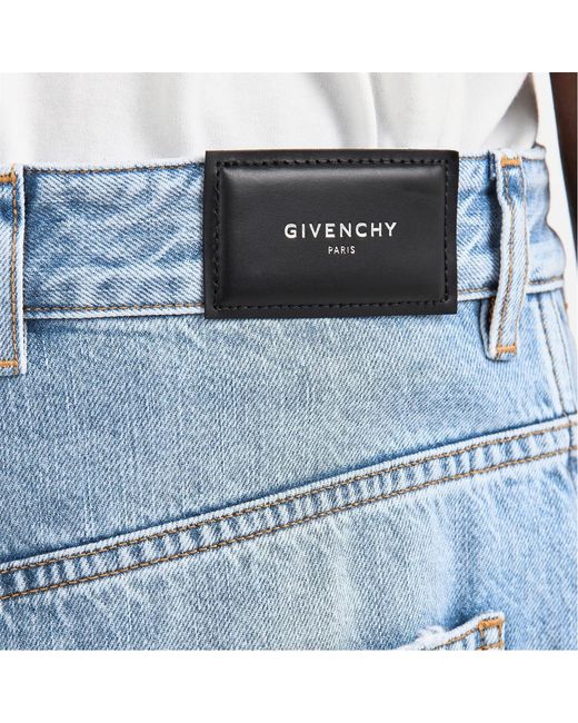 Givenchy Blue Seamed Straight-Leg Jeans for men