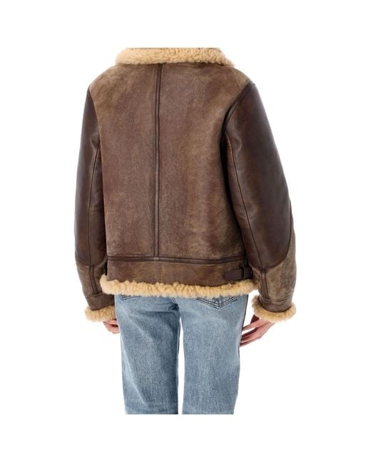 Ralph Lauren Brown Zipped Aviator Jacket