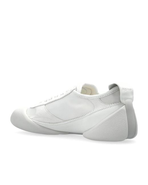 McQueen White Flexion Lace-Up Sneakers for men