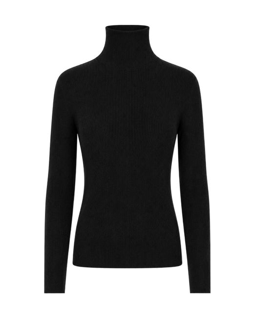 P.A.R.O.S.H. Black Turtleneck Knit Top