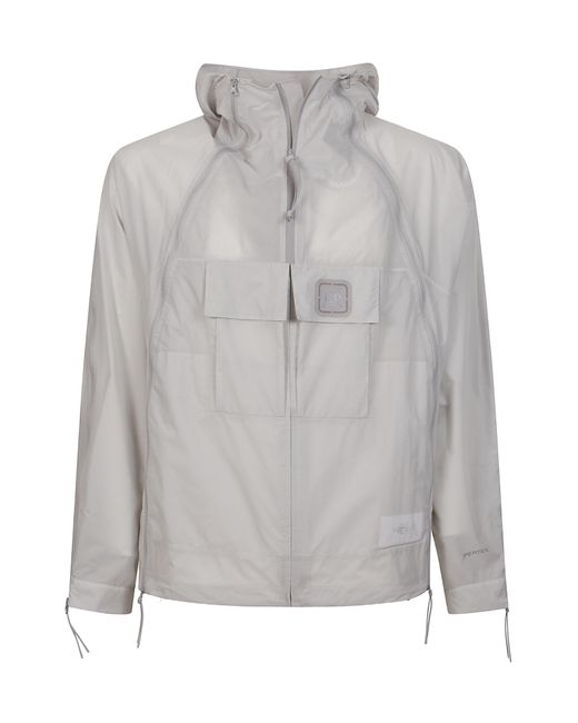 C P Company Gray Hooded Utility Jacket for men