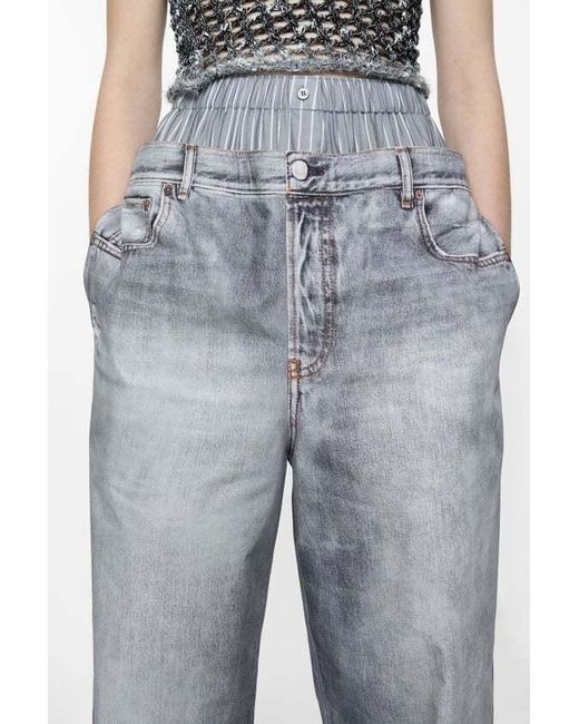 Acne Blue Printed Trousers