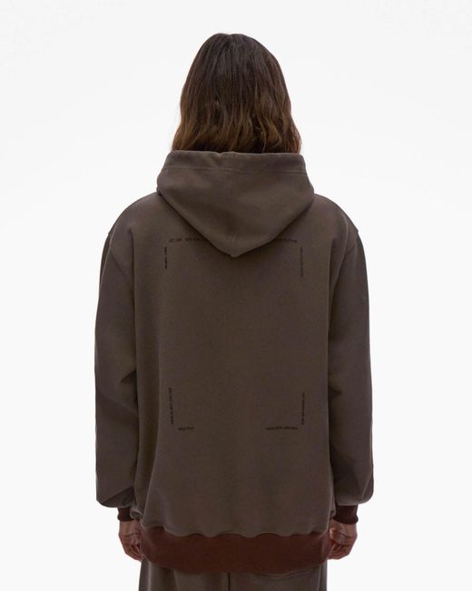 Helmut Lang Brown Logo Patch Drawstring Hoodie for men