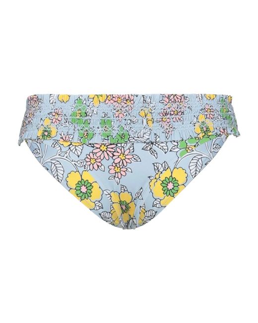 Tory Burch Blue Floral-Print Bikinis
