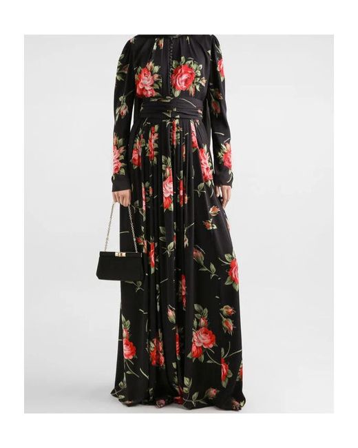 Dolce & Gabbana Black Long-Sleeved Dress