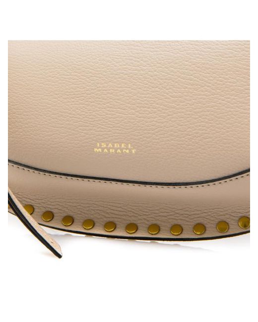 Isabel Marant Natural Oskan Logo Printed Shoulder Bag