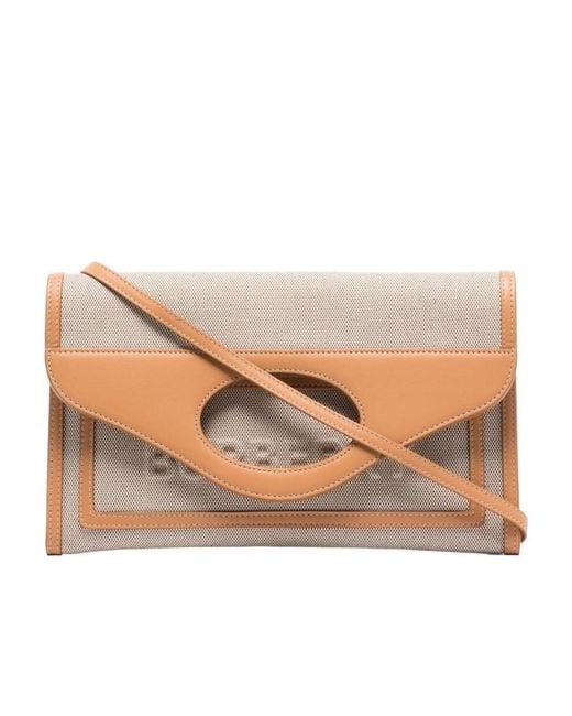 Burberry Natural Small Pocket Clutch Bag